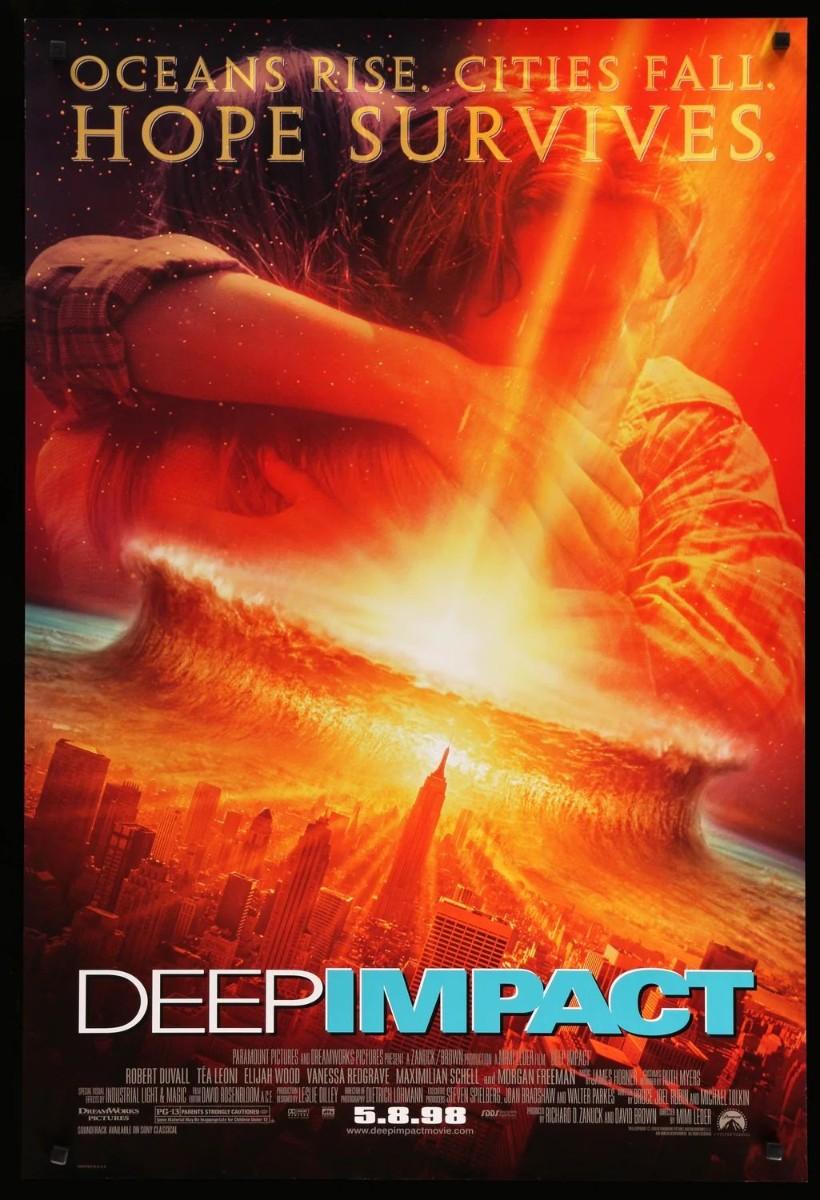 Deep Impact 1998 original double-sided bus shelter movie poster ...