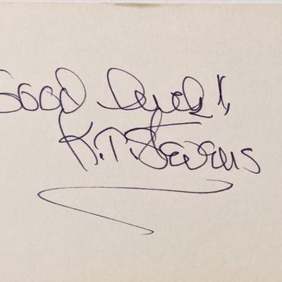 Actress K.T. Stevens autograph
