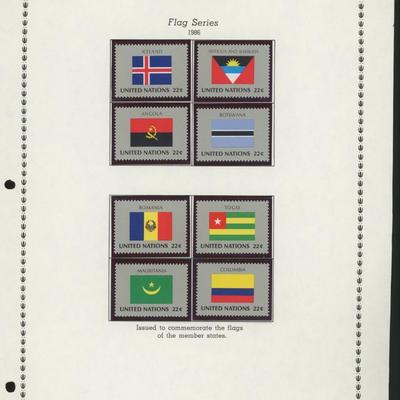 United Nations New York Stamps 1986