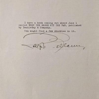 Ralph Bellamy printed signature 