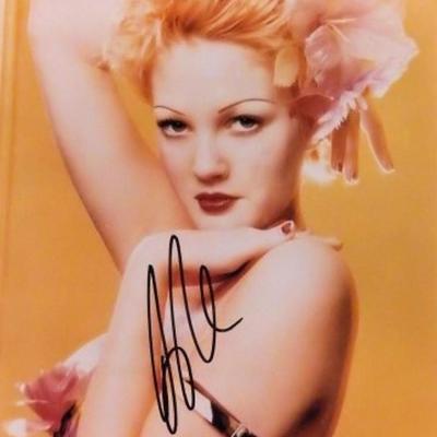 Drew Barrymore signed promo photo 