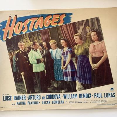 Hostages original 1943 vintage lobby card