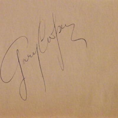 Gary Cooper signature slip 