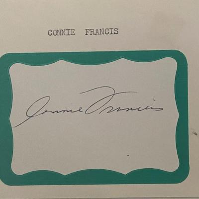 Connie Francis orignal signature