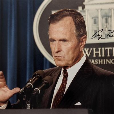 George H.W. Bush Signed Photo