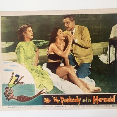 Mr. Peabody and the Mermaid original 1948 vintage lobby card