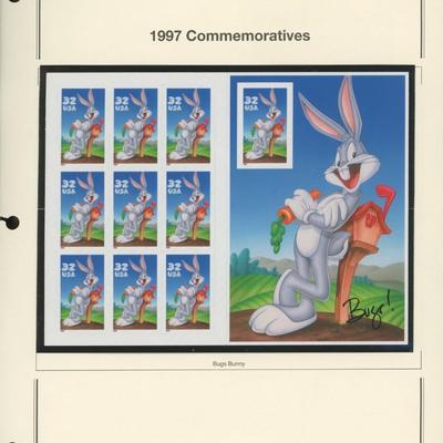 1997 Commemorative Bugs Bunny Stamp Sheet
