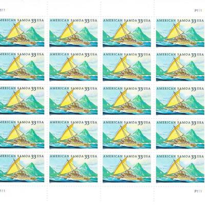 American Samoa USA Stamp Sheet