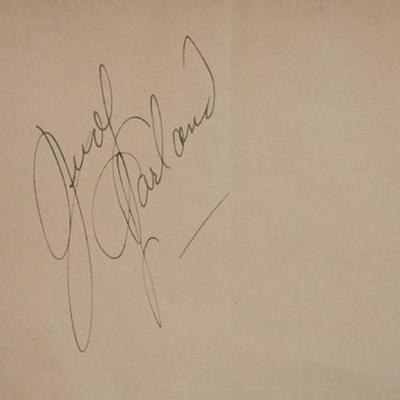 Judy Garland signature slip 
