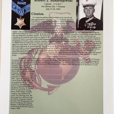 Robert J. Modrzejewski Medal Of Honor Citation