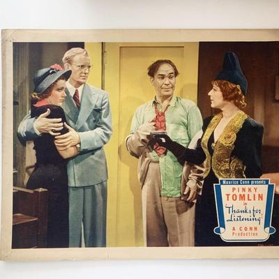 Thanks for Listening original 1937 vintage lobby card