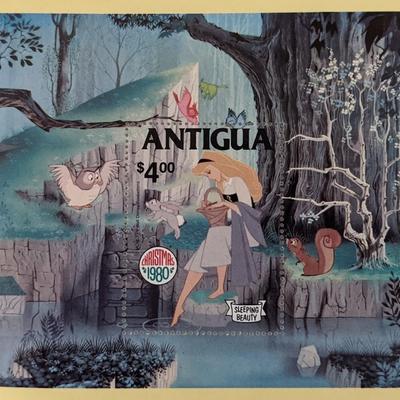 Walt Disney's Sleeping Beauty $4.00 Stamp - Antigua - Christmas 1980