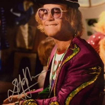 Elton John signed promo photo 