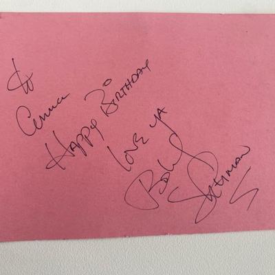 Musician Bobby Sherman original signature
