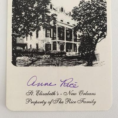 Author Anne Rice original signature