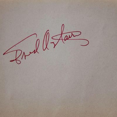 Fred Astaire signature slip