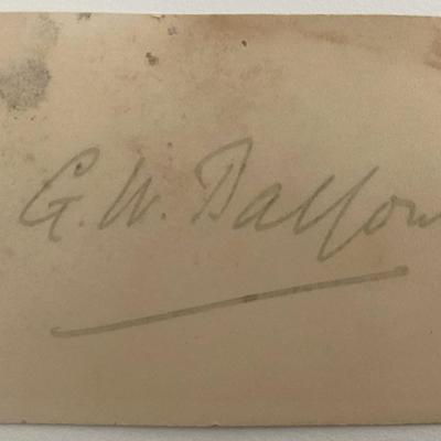 British Politician G.W. Balfour original signature