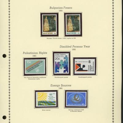 United Nations New York Stamps 1981
