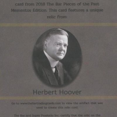 President Herbert Hoover piece of relic