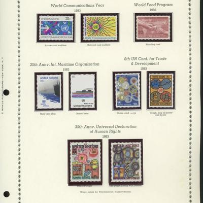 United Nations New York Stamps 1983