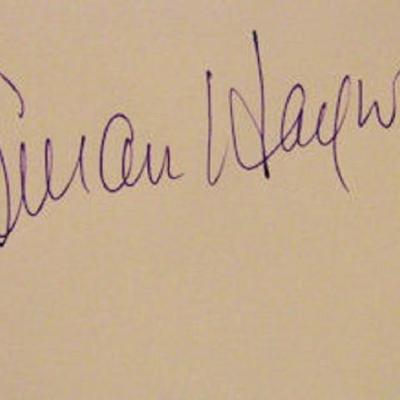Susan Hayward signature slip 