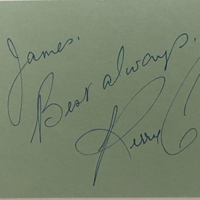 Perry Como original signature