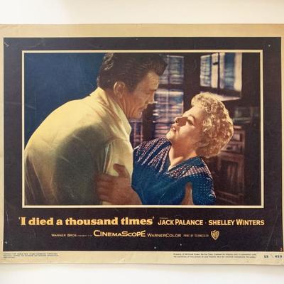 I Died a Thousand Times original 1955 vintage lobby card