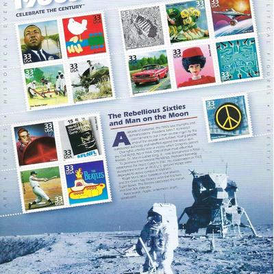 1960s Celebrate the Century Stamp Sheet
