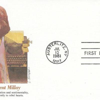 Edna St. Vincent Millay FDC