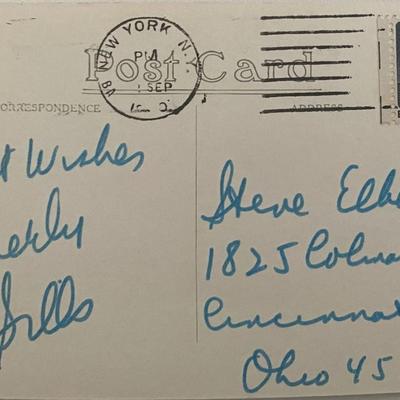 Beverly Sills signed postcard