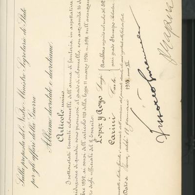 King Victor Emmanuel III signed official decree