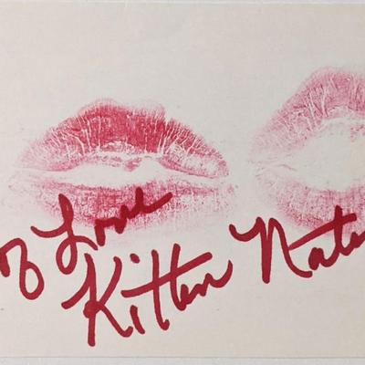 Playmate actress Kitten Natividad autograph