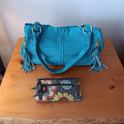 MAKOWSKI LEATHER PURSE AND A VERA BRADLEY WALLET