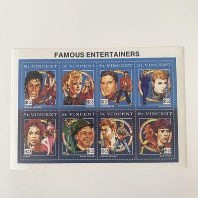 Famous Entertainers Commemorative Stamp Set - St. Vincent