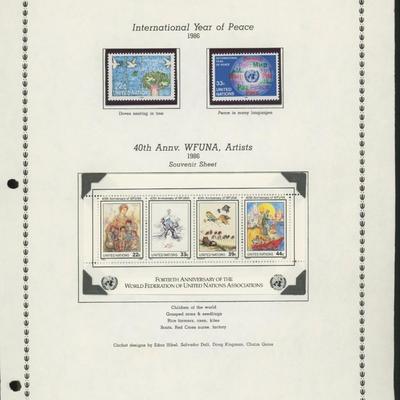 United Nations New York Stamps 1986