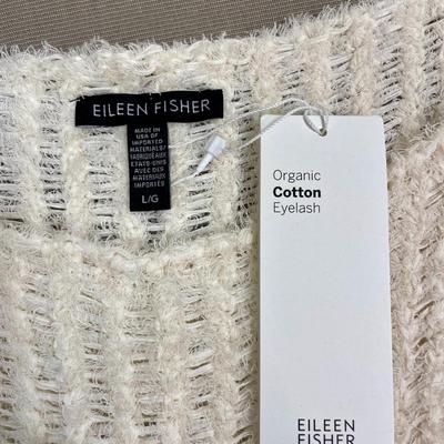 Eileen Fisher Cream Eyelash top L
