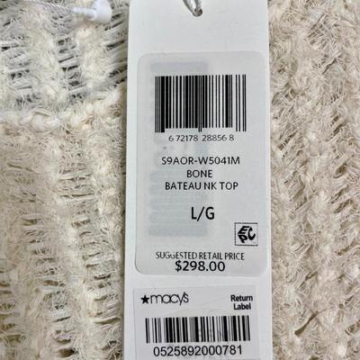 Eileen Fisher Cream Eyelash top L