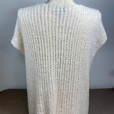 Eileen Fisher Cream Eyelash top L