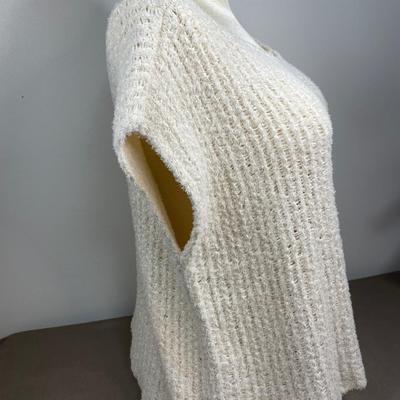 Eileen Fisher Cream Eyelash top L