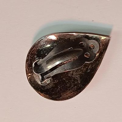 2 PAIRS OF STERLING SILVER CLIP ON EARRINGS
