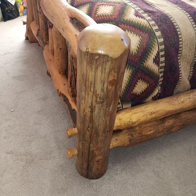 GORGEOUS! 1 OF A KIND! QUEEN SIZE PINE LOG BED