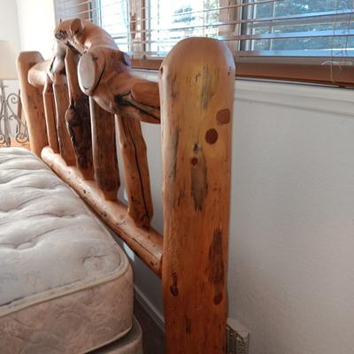 GORGEOUS! 1 OF A KIND! QUEEN SIZE PINE LOG BED