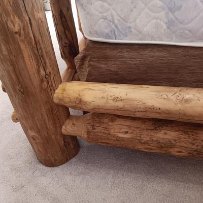 GORGEOUS! 1 OF A KIND! QUEEN SIZE PINE LOG BED