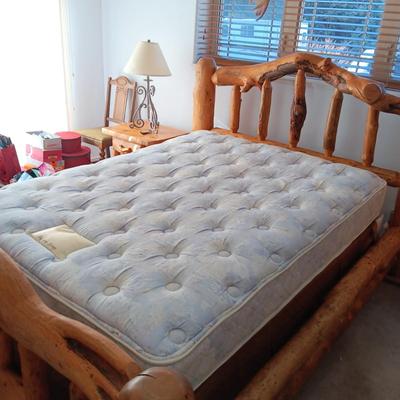 GORGEOUS! 1 OF A KIND! QUEEN SIZE PINE LOG BED