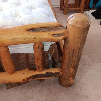 GORGEOUS! 1 OF A KIND! QUEEN SIZE PINE LOG BED
