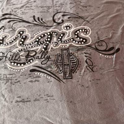 HARLEY DAVIDSON LEATHER PURSE AND LADIES LARGE SHIRT