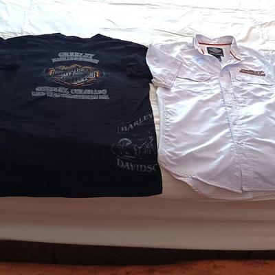 MEN'S HARLEY DAVIDSON LARGE SHIRTS