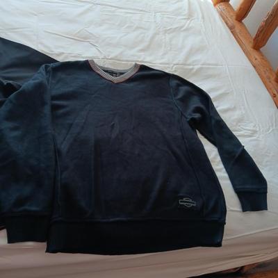 MEN'S HARLEY DAVIDSON SHIRT (XL) AND SWEATER (L)