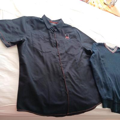 MEN'S HARLEY DAVIDSON SHIRT (XL) AND SWEATER (L)