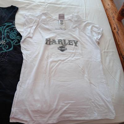 4 LADIES HARLEY DAVIDSON SHIRTS SIZE LARGE